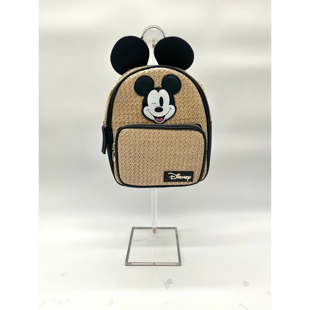 DISNEY NWOT Primark Backpack, Woven Straw, Mickey Mouse Ears